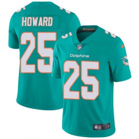 Wholesale Cheap Nike Dolphins #25 Xavien Howard Aqua Green Team Color Men\'s Stitched NFL Vapor Untouchable Limited Jersey