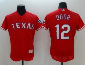 Wholesale Cheap Rangers #12 Rougned Odor Red Flexbase Authentic Collection Stitched MLB Jersey