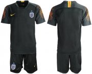 Wholesale Cheap England Blank Black Goalkeeper Soccer Country Jersey
