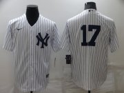 Wholesale Cheap Men's New York Yankees #17 Aaron Boone White Cool Base Stitched Baseball Jersey