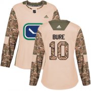 Wholesale Cheap Adidas Canucks #10 Pavel Bure Camo Authentic 2017 Veterans Day Women's Stitched NHL Jersey