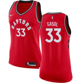 Wholesale Cheap Raptors #33 Marc Gasol Red Women\'s Basketball Swingman Icon Edition Jersey
