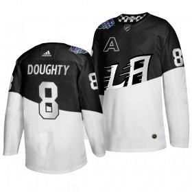 Wholesale Cheap Adidas Los Angeles Kings #8 Drew Doughty Men\'s 2020 Stadium Series White Black Stitched NHL Jersey
