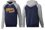 Wholesale Cheap Oakland Athletics Pullover Hoodie Burgundy Blue & Grey