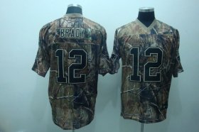 Wholesale Cheap Patriots #12 Tom Brady Camouflage Realtree Embroidered NFL Jersey