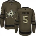 Cheap Adidas Stars #5 Andrej Sekera Green Salute to Service Youth Stitched NHL Jersey