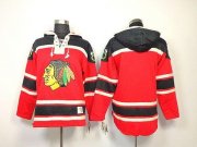 Wholesale Cheap Blackhawks Blank Red Sawyer Hooded Sweatshirt Stitched NHL Jersey