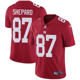 Wholesale Cheap Nike Giants #87 Sterling Shepard Red Alternate Men\'s Stitched NFL Vapor Untouchable Limited Jersey