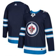 Wholesale Cheap Adidas Jets Blank Navy Blue Home Authentic Stitched NHL Jersey