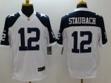 Wholesale Cheap Nike Cowboys #12 Roger Staubach White Thanksgiving Throwback Men's Stitched NFL Limited Jersey