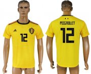 Wholesale Cheap Belgium #12 Mignolet Away Soccer Country Jersey