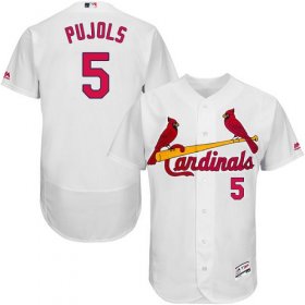Wholesale Cheap Cardinals #5 Albert Pujols White Flexbase Authentic Collection Stitched MLB Jersey