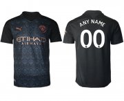 Wholesale Cheap Men 2020-2021 club Manchester City away aaa version customized black Soccer Jerseys