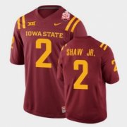 Wholesale Cheap Men Iowa State Cyclones #2 Sean Shaw Jr. 2021 Fiesta Bowl Cardinal College Football Jersey