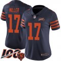 Wholesale Cheap Nike Bears #17 Anthony Miller Navy Blue Alternate Women's Stitched NFL 100th Season Vapor Limited Jersey