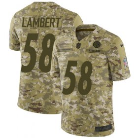 Wholesale Cheap Nike Steelers #58 Jack Lambert Camo Men\'s Stitched NFL Limited 2018 Salute To Service Jersey