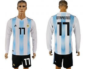 Wholesale Cheap Argentina #17 Otamendi Home Long Sleeves Soccer Country Jersey