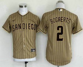 Cheap Youth San Diego Padres #2 Xander Bogaerts Grey Cool Base Stitched Baseball Jersey