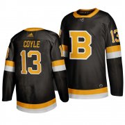 Wholesale Cheap Adidas Boston Bruins #13 Charlie Coyle Black 2019-20 Authentic Third Stitched NHL Jersey