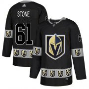 Wholesale Cheap Adidas Golden Knights #61 Mark Stone Black Authentic Team Logo Fashion Stitched NHL Jersey