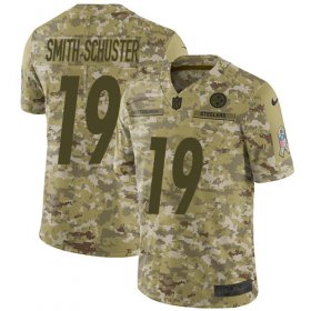 Wholesale Cheap Nike Steelers #19 JuJu Smith-Schuster Camo Men\'s Stitched NFL Limited 2018 Salute To Service Jersey