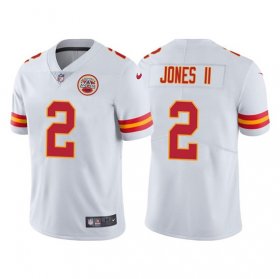 Wholesale Cheap Men\'s Kansas City Chiefs #2 Ronald Jones II White Vapor Untouchable Limited Stitched Football Jersey