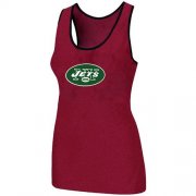 Wholesale Cheap Women's Nike New York Jets Big Logo Tri-Blend Racerback Stretch Tank Top Red
