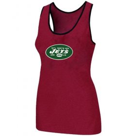 Wholesale Cheap Women\'s Nike New York Jets Big Logo Tri-Blend Racerback Stretch Tank Top Red