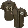 Wholesale Cheap Reds #44 Aristides Aquino Green Salute to Service Stitched MLB Jersey