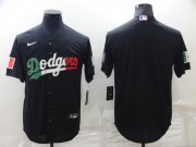 Wholesale Cheap Men's Los Angeles Dodgers Blank Black Mexico 2020 World Series Cool Base Nike Jersey