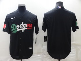 Wholesale Cheap Men\'s Los Angeles Dodgers Blank Black Mexico 2020 World Series Cool Base Nike Jersey