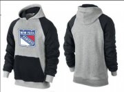 Wholesale Cheap New York Rangers Pullover Hoodie Grey & Black