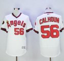 Wholesale Cheap Angels of Anaheim #56 Kole Calhoun White Flexbase Authentic Collection Cooperstown Stitched MLB Jersey