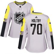 Wholesale Cheap Adidas Capitals #70 Braden Holtby Gray 2018 All-Star Metro Division Authentic Women's Stitched NHL Jersey