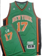 Wholesale Cheap New York Knicks #17 Jeremy Lin Revolution 30 Swingman Green Jersey