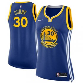 Wholesale Cheap Nike Golden State Warriors #30 Stephen Curry Blue Women\'s NBA Swingman Icon Edition Jersey