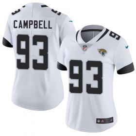 Wholesale Cheap Nike Jaguars #93 Calais Campbell White Women\'s Stitched NFL Vapor Untouchable Limited Jersey