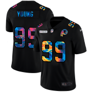 Cheap Washington Redskins #99 Chase Young Men's Nike Multi-Color Black 2020 NFL Crucial Catch Vapor Untouchable Limited Jersey