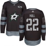 Wholesale Cheap Adidas Stars #22 Brett Hull Black 1917-2017 100th Anniversary Stitched NHL Jersey