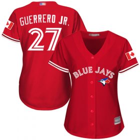 Wholesale Cheap Blue Jays #27 Vladimir Guerrero Jr. Red Canada Day Women\'s Stitched MLB Jersey