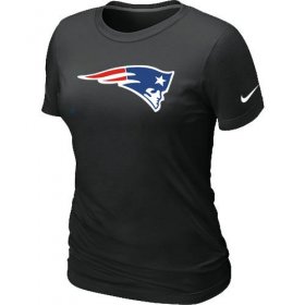 Wholesale Cheap Women\'s Nike New England Patriots Logo NFL T-Shirt Black