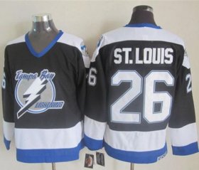 Wholesale Cheap Lightning #26 Martin St. Louis Black CCM Throwback Stitched NHL Jersey