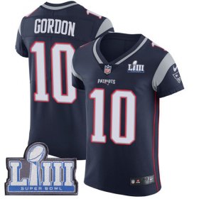 Wholesale Cheap Nike Patriots #10 Josh Gordon Navy Blue Team Color Super Bowl LIII Bound Men\'s Stitched NFL Vapor Untouchable Elite Jersey