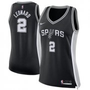 Wholesale Cheap Nike San Antonio Spurs #2 Kawhi Leonard Black Women's NBA Swingman Icon Edition Jersey