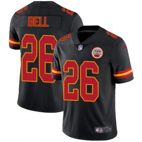 Wholesale Cheap Nike Chiefs #26 Le\'Veon Bell Black Men\'s Stitched NFL Limited Rush Jersey
