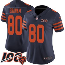 Wholesale Cheap Nike Bears #80 Jimmy Graham Navy Blue Alternate Women\'s Stitched NFL 100th Season Vapor Untouchable Limited Jersey