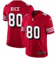 Wholesale Cheap Nike 49ers #80 Jerry Rice Red Team Color Men's Stitched NFL Vapor Untouchable Limited II Jersey