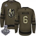 Wholesale Cheap Adidas Golden Knights #6 Colin Miller Green Salute to Service 2018 Stanley Cup Final Stitched Youth NHL Jersey