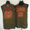 Wholesale Cheap Cleveland Cavaliers #23 Lebron James Olive Nike Swingman Jersey