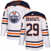 Wholesale Cheap Adidas Oilers #29 Leon Draisaitl White Road Authentic Stitched Youth NHL Jersey